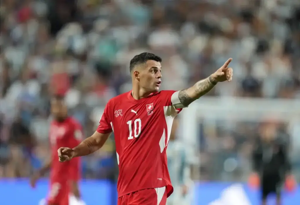 July 11, 2026, Kansas, Aarhus, USA: GRANIT XHAKA from Switzerland during FIFA World Cup 2026: Argentina and Switzerland. (Credit Image: © Ulrik Pedersen/ZUMA Press Wire)